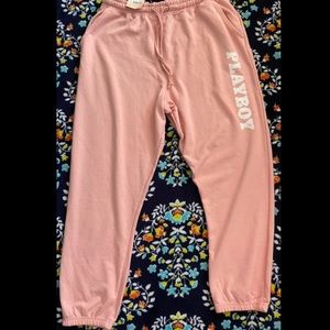 MISSGUIDEDxplayboy pink sweatpants